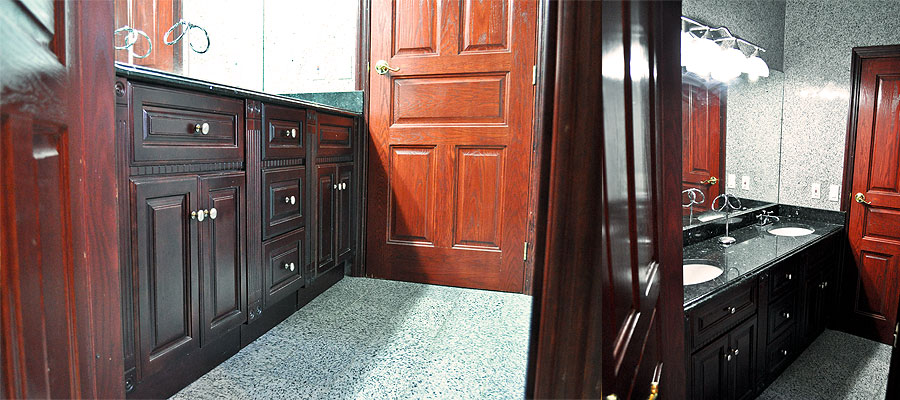Custom Bathroom Cabinetry, Marble and Granite Vanity Tops