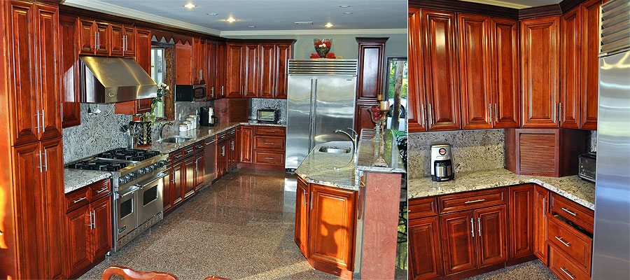Custom Kitchen Cabinets, Marble and Granite Kitchen Counter Tops